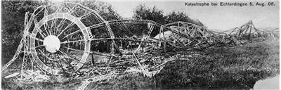 Picture of Zeppelin LZ 4 after Echterdingen Disaster